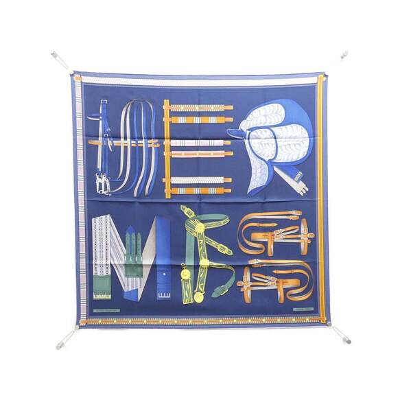 HERMES Authentic White Scarf - Picture 1 of 6